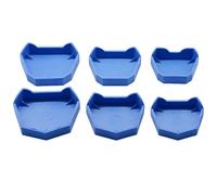 GARVALON Lot de 6 set de Bases en Plâtre pour Modèles Dentaires Plateau à Moules Solide et Pratique Outil de Laboratoire Encoches Accessoire Essentiel pour Modélisation Orthodontique