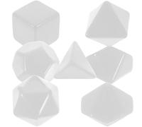 GARVALON Lot de 7 Dés en Plastique à Faces Multiples, Format Petit et Portable, Accessoires Effaçables à Sec pour Jeux de Rôle et Ateliers Créatifs