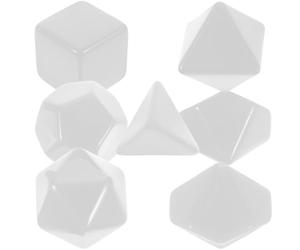 GARVALON Lot de 7 Dés en Plastique à Faces Multiples, Format Petit et Portable, Accessoires Effaçables à Sec pour Jeux de Rôle et Ateliers Créatifs