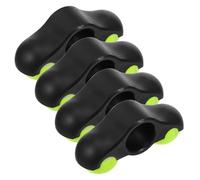 GARVALON Lot de 8 Coussins Stabilisateurs pour Vélo D'intérieur avec Adaptateurs à Bascule et Amortisseurs de Bruit, Tapis Anti-vibrations Protecteur de Sol pour Home Trainer, Accessoire