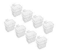 GARVALON Lot de 8 Paniers Hydroponiques Transparents pour Aquarium Supports Muraux pour Plantes Aquatiques Suspendues Pots de Plantation Haute Transparence pour Décoration et Culture