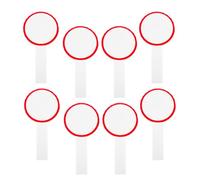 GARVALON Lot de 8 Tableaux Blancs Portables 10x20 Cm Rouges à Effaçage à Sec, Mini Tablettes de Score pour Commission de Vote et Événements Sportifs, Surface Lisse Résistante à L’Eau,