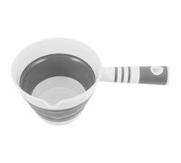 GARVALON Louche à Eau Pliable en Plastique Gris Pelle à Eau Portable Multifonction Cuisine Bain et Jardin Trou Suspendre Compacte et Peu Encombrante Accessoire la Cuisine Pratique