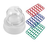 GARVALON Machine à Loto Électrique Portable avec Vibrations Mini Cage à Bingo Familiale Blanche Jeu de Loto pour Seniors et Anniversaire 1 Boule Multicolore Incluse Divertissement