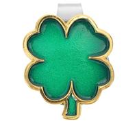 GARVALON Marqueur de Balle de Golf en Métal Clip pour Casquette, Motif Trèfle à Quatre Feuilles, Porte-Marqueur Léger et Robuste, Accessoire Golf pour Putting et Parcours