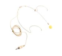 GARVALON Micro Casque Fil Omnidirectionnel Beige avec Micro Condensateur et Crochet Oreille Confortable Microphone Discret pour Présentations Chants et Service Client