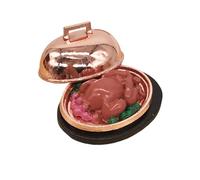 GARVALON Mini-Dinde Résine Jouet Éducation pour Garçon Fille Décoration de Maisonnette Modèle de Dinde