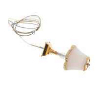 GARVALON Miniature Lampe de Chevet Dorée pour Maison de Poupée Éclairage LED Doux Accessoire Décoratif Multifonction Meuble Miniature Réaliste pour Chambre et Salon