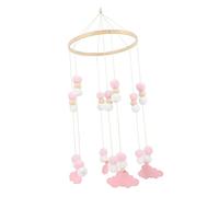 GARVALON Mobile De Lit Éléphant Avec Boules Feutre Décoration Suspendue Pour Chambre Et Crèche Mobile Rotatif Apaisant