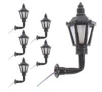GARVALON Modèle d'applique murale 6Pcs Mini lampe décorative style européen 3V plastique métal noir pour bureau table basse et fenêtre