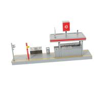 GARVALON Modèle De Station De Métro 1/64 en Plastique Gris pour Garçon Et Filles, Maquette De Quai De Métro DIY, Décor De Scène Miniature Éducatif, Jeu De Plateforme Créatif Et Instructif