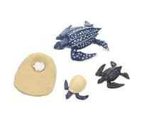 GARVALON Modèles D'évolution Animale de Tortue Luth pour Garçon et Filles, Set 4 Figurines Cycle de Croissance Réalistes, Jouet D'éveil Éducatif, Figurines Pédagogiques pour Apprentissage