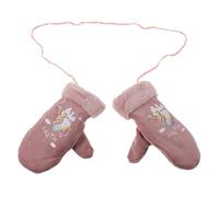 GARVALON Moufles D’Hiver Imperméables pour Garçon et Filles 6-12 Moufles Isolantes en Tissu Technique Doublure Polaire Motifs Licorne Roses Chauds et Résistants pour Ski Activités