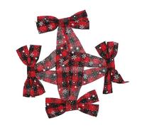 GARVALON Nœuds Décoratifs pour Sapin De Noël Accessoire D' Nœuds avec Attaches Torsadées pour Présent DIY