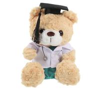 GARVALON Ours en Peluche Docteur Peluche Médicale Douce Couleur Marron Clair Taille Unique Présent de Remise de Diplôme pour Étudiants en Médecine Dcoration Fête de Fin D’études