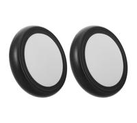 GARVALON Paie de 2 Roues Arrière en Caoutchouc Lisse pour Poussette, Pièces de Rechange Universelles Résistantes à L'usure, Accessoires pour Réparation de Roues de Poussette, Mobilité