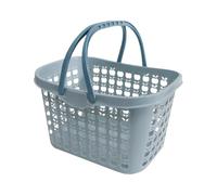 GARVALON Panier à Fruits et Légumes Petit Format Bleu Léger en Plastique, Corbeille Portable Cuisine et Cueillette de Fruits