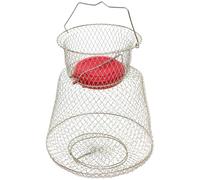 GARVALON Panier de Flottant Fer Résistant à Usure Cage Compacte et Légère pour Poisson et Crustacés Filet pour Contrôle Facile des Captures Accessoire Fiable pour Domicile