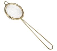 GARVALON Passoire à Thé à Mailles Fines en Acier Inoxydable Doré, Filtre à Graisse et Lait de Soja, Tamis Cuisine Polyvalent pour Filtrer Huiles, Jus et Épices, Ustensile Inox Pratique