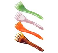GARVALON Peigne de Massage du Cuir Chevelu 4 Pièces en Résine, Gratte-tête Masseur à Dents Larges, Antistatique et Portable, Soulage Maux de Tête et Favorise Circulation Couleur Aléatoire