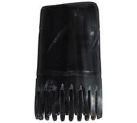 GARVALON Peigne en Corne de Bœuf Naturelle à Pointes pour Massage et Nettoyage du Cuir Chevelu, Manche Court, Antistatique, Exfoliant Chevelu, Outil de Couleur Aléatoire Style Aléatoire