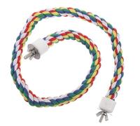 GARVALON Perchoir en Corde de Coton Colorée pour Oiseaux Corde d'escalade Flexible 80 CM Perchoir pour Perroquets et Perruches Balançoire Résistante pour Cage d'oiseaux de Taille