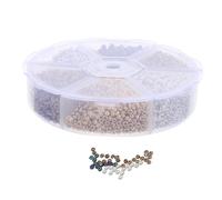 GARVALON Perles Métalliques pour Montage de Mouches 2 MM Boîte de 3900 Perles Couleur Métal Matériel de Pêche Polyvalent pour Bas de Ligne et Fabrication de Leurres Adaptées à la Pêche