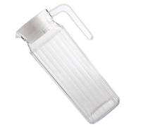 GARVALON Pichet à Eau Froide Transparent avec Poignée Confortable et Couvercle Étanche Carafe pour Jus Lait et Boissons Froides ou Chaudes Usage Familial et Extérieur