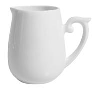 GARVALON Pichet à Lait en Porcelaine Fine 160 Ml Blanc Poignée, Crémier Céramique Multi-usages pour Café, Récipient Lait Céramique Latte Art et Service au Quotidien