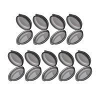 GARVALON Pilulier Portable Rond Transparent Noir Lot de 9 Étui à Pilules Compact Hermétique pour Voyage Rangement Remède et Vitamines Organiseur Pratique pour Bureau et Déplacement