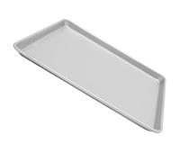 GARVALON Plaque de Cuisson Rectangulaire Antiadhésive Surface Lisse en Alliage D'aluminium Argenté Pâtisserie Cuisson Four Cuisine