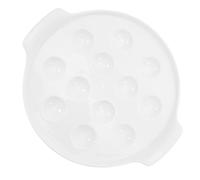 GARVALON Plat à Escargots en Céramique Blanche 28 CM 12 Compartiments avec Poignées - Plat de Cuisson Compatible Four pour Escargots et Fruits de Mer - Assiette Multifonction Cuisine