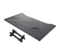 GARVALON Plateau pour Fauteuil Roulant en Plastique Antichute Noir Table Amovible Porte-Gobelet Intégré Accessoire Pratique pour Repas Lecture et Loisirs des Personnes Âgées et
