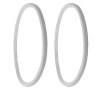 GARVALON Pneus Pleins pour Fauteuil Roulant 20 X 1 3/8 Pouces Roue Arrière en PU Gris Kit 2 Pièces Remplacement Solide et Silencieux Absorption des Chocs Accessoires pour Réparation