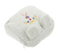 GARVALON Pochette Sanitaire Peluche avec Fermeture Éclair Organisateur de Serviettes Hygiéniques et Trousse de Rangement Cosmétique Portable pour Protections Menstruelles et Accessoires