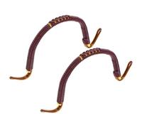 GARVALON Poignée de Théière en Rotin Tressé Café Clair, Forme en U, Lot de 2 Pièces, Accessoires pour Théière Chinoise en Céramique, Remplacement Solide et Pratique pour Service à Thé