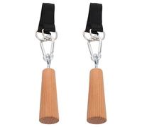 GARVALON Poignées de Traction Bois pour Entraînement de Préhension pour Musculation pour Exercices de Poignets et Escalade Garçon Fille Amélioration Stabilité et Puissance Musculaire