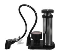 GARVALON Pompe à Pied pour Vélo Portable avec Manomètre Précis Alliage Aluminium Pédale Antidérapante et Embouts Multifonctions pour Vélos Motos et Ballons
