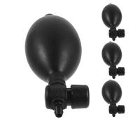 GARVALON Pompe de Gonflage Manuelle sans Alimentation pour Tensiomètre 4pcs en Latex Pièces de Rechange Noires Gonflage Rapide Adaptées Mètre de Tension Artérielle