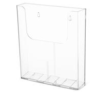 GARVALON Porte-brochure Mural Acrylique Robuste Organisateur Multifonction pour Documents Magazines et Installation sans Outils Accès Facile