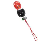 GARVALON Porte-clés Pendentif Poupée Kimono Japonaise en Bois Rouge Moyen, Accessoire Décoratif pour Téléphone Portable, Charme Suspendu Kawaii pour Paquet et Fête, Présent Authentique