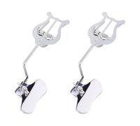 GARVALON Porte-partitions Lot de 2 Pièces Argenté de Trombone Clips Solides et Légers pour Maintenir Fermement Partitions Lors des Marches