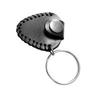 GARVALON Portefeuille de Rangement pour Médiators de Guitare Noir, Étui Compact Pouvant être Fixé Porte-clés, Protège Efficacement Les Accessoires de Guitare