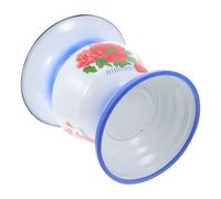 GARVALON Pot de Chambre Vintage Émail Bleu avec Base Antidérapante Pot Urinaire Portable pour Garçon Fille et Adultes Design Facile à Nettoyer et Pratique pour Usage Domestique et Voyage