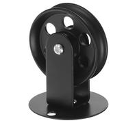 GARVALON Poulie de Levage pour Lustre Industriel Roue de Traction Suspendue Fer Noir Accessoire DIY pour Suspension Plafond Vintage