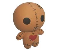 GARVALON Poupée D’Horreur à Presser en PU Lent Retour, Anti-Stress Halloween Marron, Décoration Effrayante Légère et Portable pour Fête et Farce, Squishy 1 Pièce