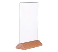 GARVALON Présentoir de Table Acrylique Transparent Format A6 Vertical Incliné Porte-Menu Rigide Haute Transparence Support D’Affichage pour Restaurants Supermarchés et Événements