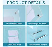 GARVALON Présentoir en Acrylique Rigide Transparent pour Cartes à Collectionner 3 Emplacements Compacts Support Portable pour Cartes de Sport Baseball Protection L'Usure et L'Humidité