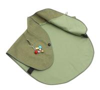 GARVALON Protection D’Épaule Anti-Rayures pour Perroquet Châle en Coton-Lin Réutilisable Vert Cape Légère Bouton de Fixation pour Dressage et Interaction Sécurisée Oiseaux