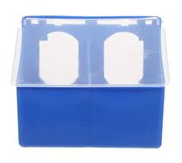 GARVALON Récipient de Stockage de Nourriture pour Oiseaux en Plastique Solide Mangeoire Multifonctionnelle à Deux Ouvertures Accessoire D’Alimentation pour Pigeons et Couleur Aléatoire
